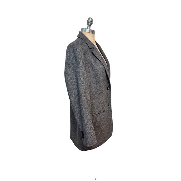 Everlane The Oversized Blazer in Wool Gray Herringbone size 10 - Picture 6 of 9